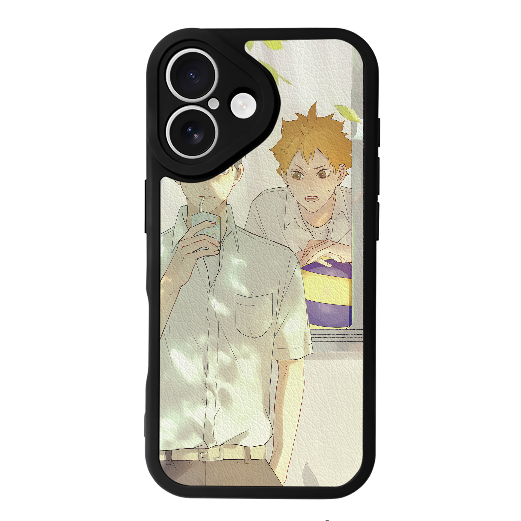 （画像用） ハイキュー!! Haikyu!! 【iPhone 16シリーズ対応】シリコンスマホケース（レザー調） 材質：シリコン